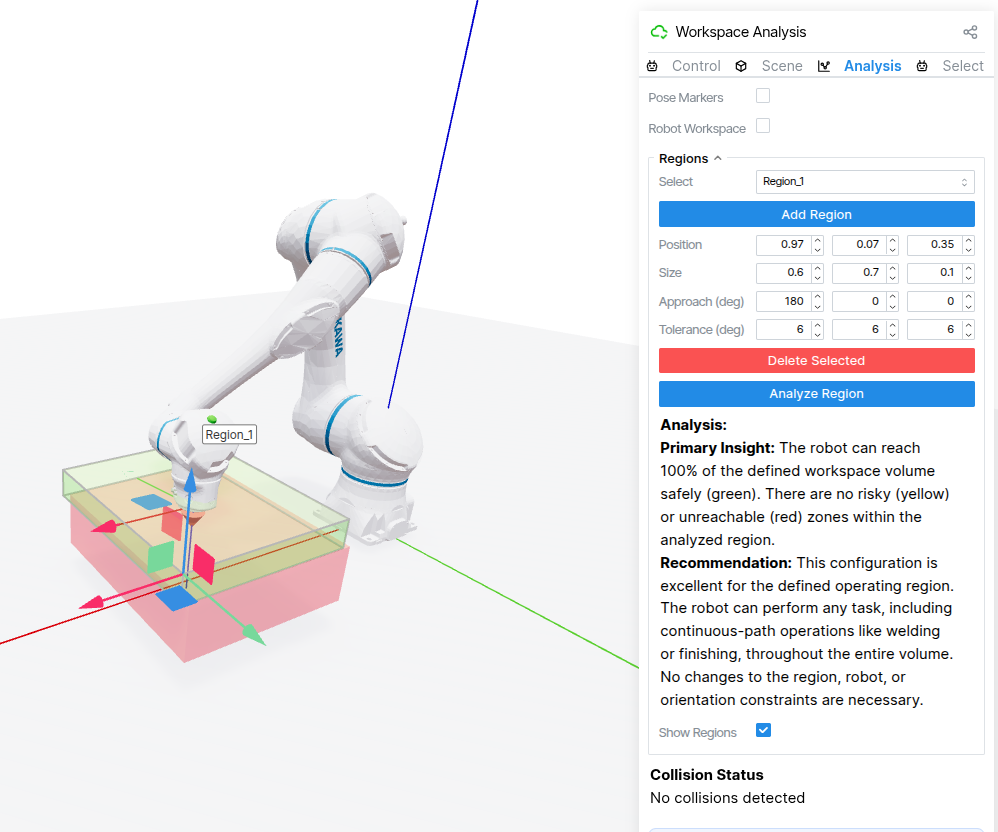 App preview showing workspace analysis